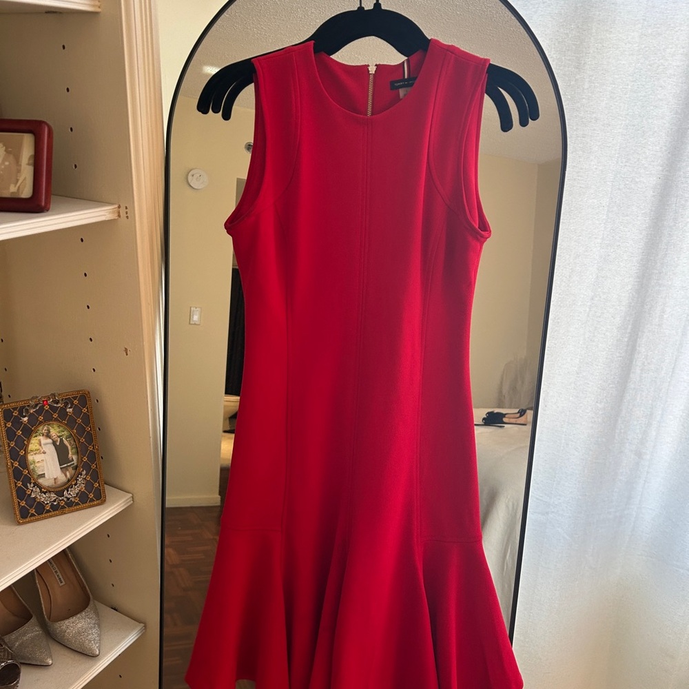 Tommy Hilfiger Vibrant Red Mini Dress